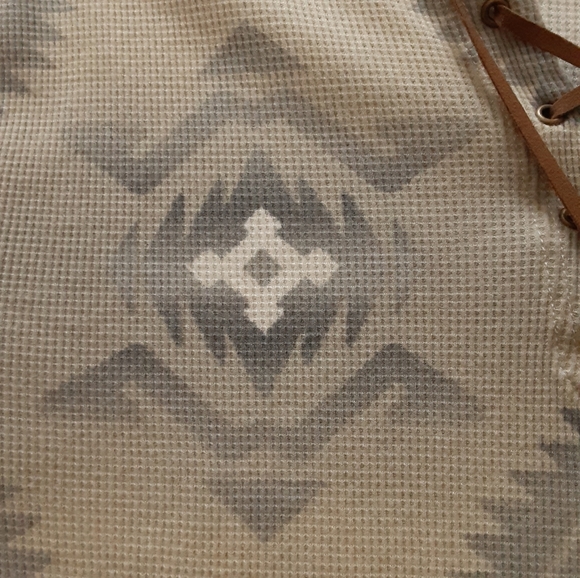 LRL, Lauren Jeans Co., SW Motif, LS Drawstring Close, Cotton Henley - Picture 9 of 11